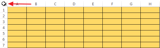 Select All Cell Excel