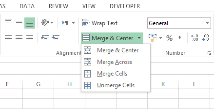 Merge Cells di Excel